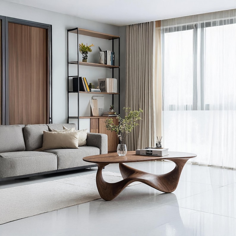 Sustainable Living Design - Table basse en bois massif moderne