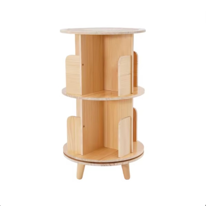 Sustainable Living Design - Armoire-bibliothèque sur pied en bois massif,