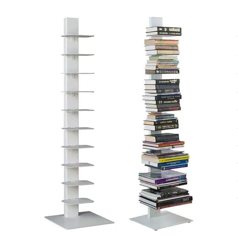 Sustainable Living Design - Bibliothèque d'angle modulaire en métal moderne,